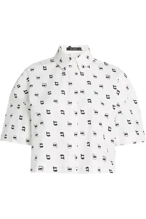 Karl Lagerfeld Cropped Ikon skjorte