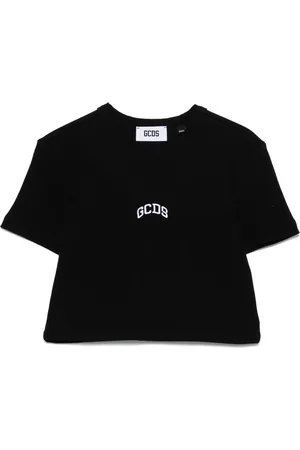 GCDS Cropped T-shirt med broderet logo