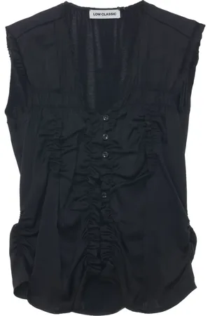 Low Classic ærmeløs skjorte med draperinger