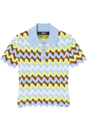 VERSACE Wave polo i jacquardstrik