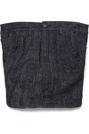 MUGLER Bustier-top i denim