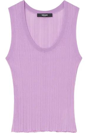 VERSACE Ribstrikket tanktop