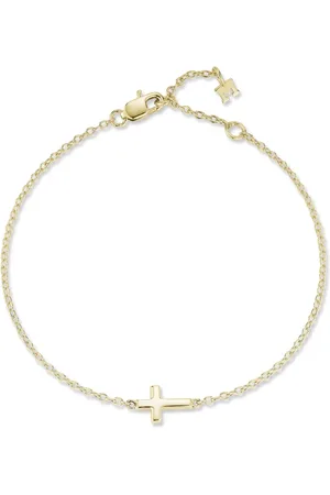 Mateo Mini kors-armbånd i 14 karat guld
