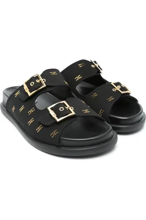 Elisabetta Franchi Sandaler med logo-rhinsten