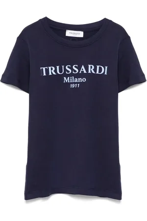 Trussardi T-shirt i jersey med gummi-logo