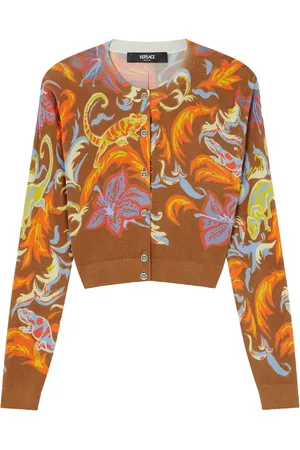 VERSACE Cropped Exotic Barocco cardigan