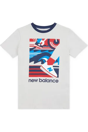 New Balance T-shirt i bomuld med grafisk tryk og logo