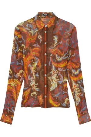 VERSACE Exotic Barocco skjorte i crepe