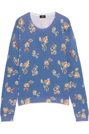 Etro Blomstret jacquard-top