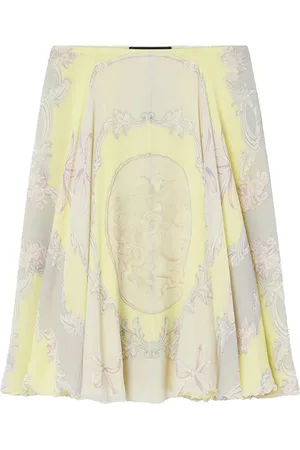 VERSACE Mellemlang Cameo nederdel i silke
