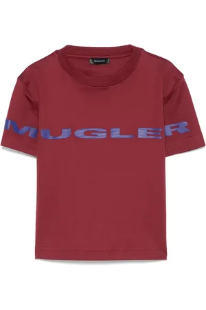 MUGLER T-shirt med logo-applikation