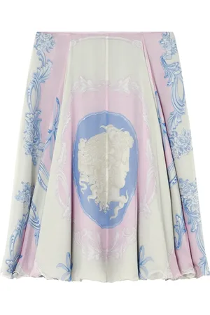 VERSACE Mellemlang Cameo nederdel i silke