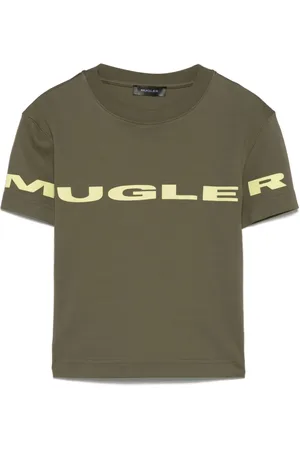 MUGLER T-shirt med logo-applikation