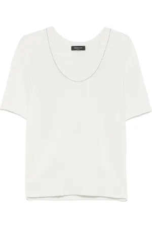 Fabiana Filippi T-shirt med perledetalje