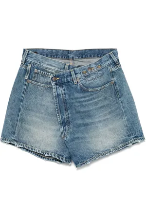 R13 Crossover denimshorts