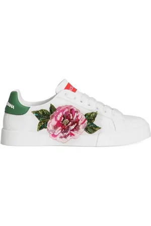 Dolce & Gabbana Sneakers med blomstret applikation