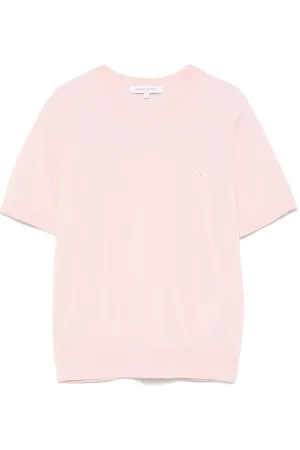 Maison Kitsuné Strikket T-shirt med rævemærke