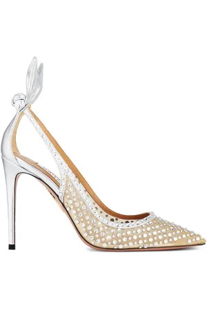 Aquazzura 105 mm Bow Tie pumps med krystal