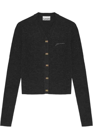 Ganni Cardigan med broderet logo