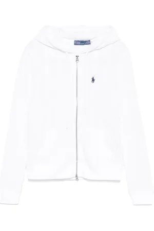 Ralph Lauren Kabelstrikket cardigan med hætte