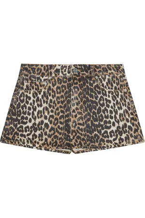 Ganni Shorts med leopardtryk