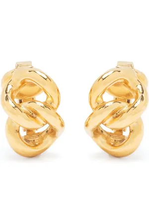 Dior Pre-owned øreclips ned bladmotiv fra 1990