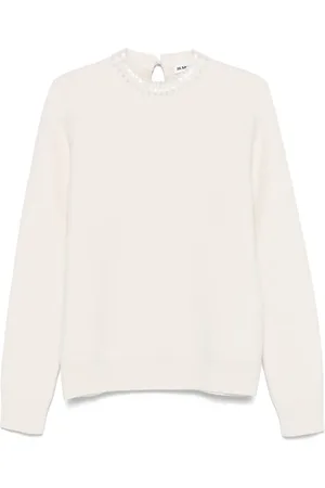 Jil Sander Sweater med perlekrave
