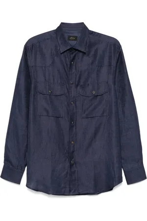 BRIONI Skjorte med slub-tekstur