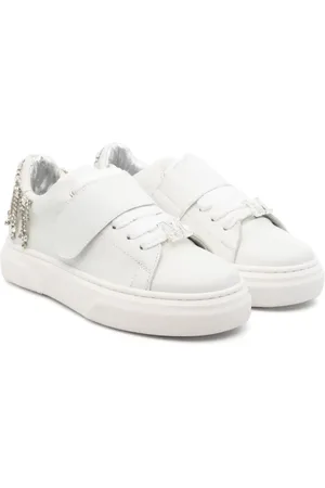 MONNALISA Sneakers med krystal-pandehår