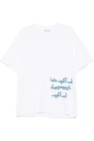 QASIMI T-shirt med sløret kalligrafi