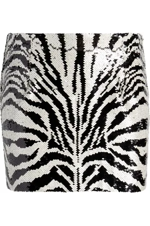 Cinq A Sept Zebra nederdel med pailletter