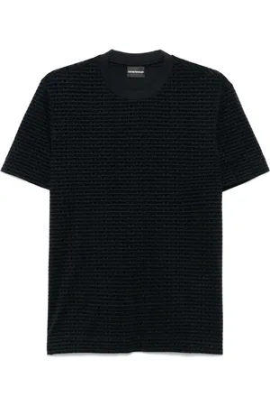 Emporio Armani T-shirt med flocktekstur og logo