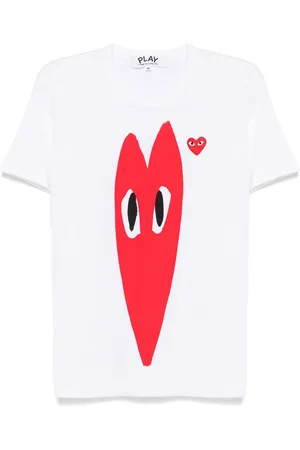 Comme des Garçons T-shirt med kontrastlogo