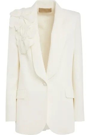 Elie saab Blazer med blomsterapplikation