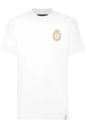BILLIONAIRE T-shirt med broderet våbenmærke.