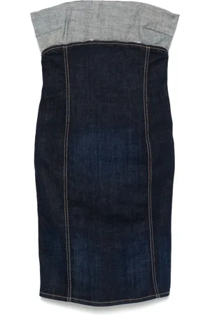 Dsquared2 Kort omvendt kjole i denim