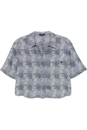 Emporio Armani Polo i silke med jacquard-mønster