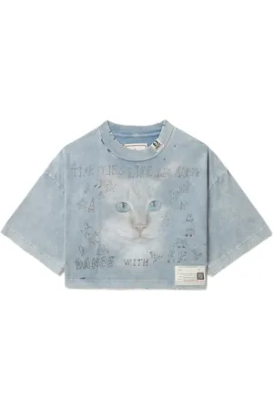 Maison Mihara Yasuhiro T-shirt med kattetryk
