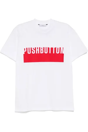pushBUTTON T-shirt med logotryk