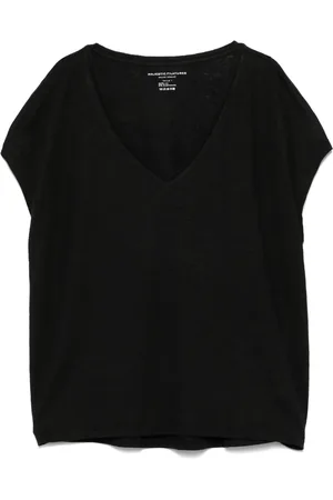 Majestic T-shirt med V-hals