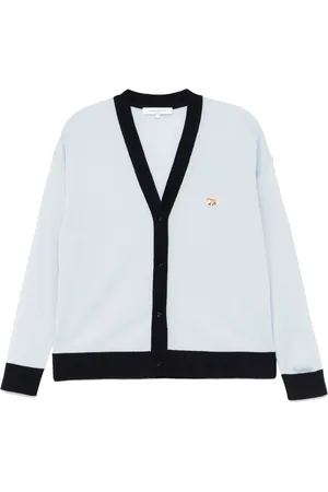 Maison Kitsuné Tofarvet cardigan med Baby Fox-mærke