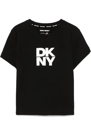 DKNY Cropped T-shirt med folie-logo