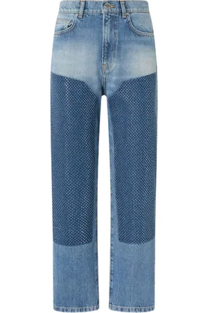 Pinko Jeans med lige ben og applikeret mærke