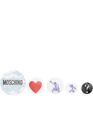 Moschino Nålsæt med logomotiv (sæt med fem)