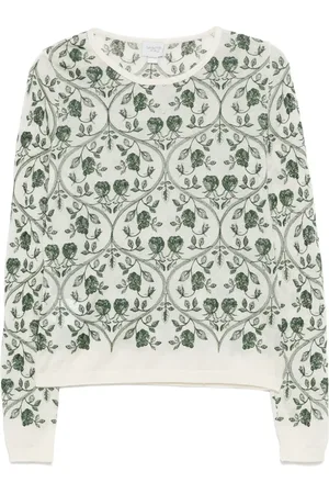 Giambattista Valli Top med blomsterbroderi