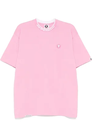 A Bathing Ape Kortærmet T-shirt med Moonface-logo