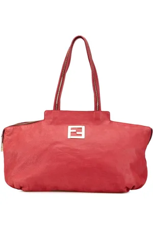Fendi Mellemstor tote med i læder med kæder fra 2000-2010