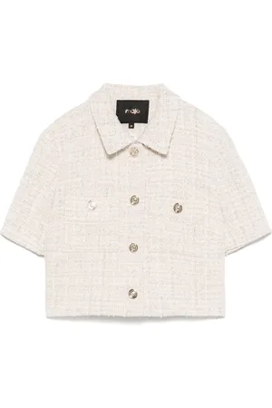 Maje Tweed-jakke i lurex