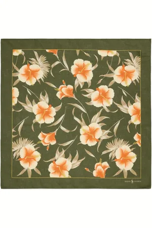 Ralph Lauren Bandana i silke med blomstret tryk