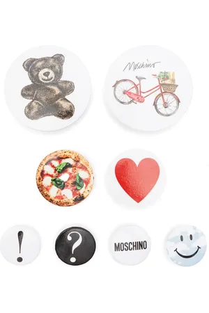 Moschino Sæt med nål og logomotiv (sæt med otte)